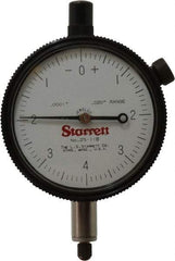 Starrett - 0.02" Range, 0-4-0 Dial Reading, 0.0001" Graduation Dial Drop Indicator - 2-1/4" Dial, 0.008" Range per Revolution - Best Tool & Supply