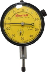 Starrett - 10mm Range, 0-50-0 Dial Reading, 0.01mm Graduation Dial Drop Indicator - 2-1/4" Dial, 1mm Range per Revolution - Best Tool & Supply