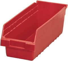 Akro-Mils - 17-7/8" Deep, Red Polymer Hopper Shelf Bin - 6" High x 6-5/8" Wide x 17-7/8" Long - Best Tool & Supply