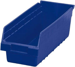 Akro-Mils - 17-7/8" Deep, Blue Polymer Hopper Shelf Bin - 6" High x 6-5/8" Wide x 17-7/8" Long - Best Tool & Supply