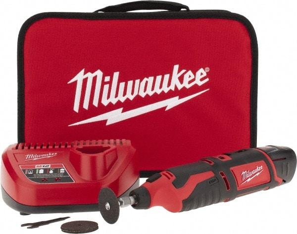 Milwaukee Tool - 12 Volt, Cordless Rotary Tool Kit - 5,000 to 32,000 RPM, Battery Included - Best Tool & Supply