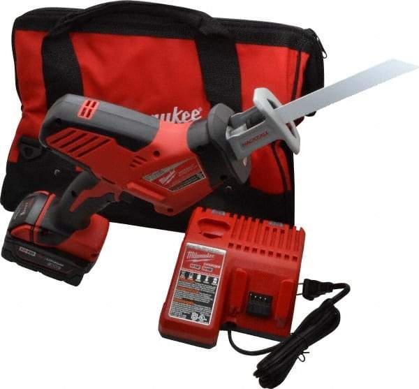 Milwaukee Tool - 18V, 0 to 3,000 SPM, Cordless Reciprocating Saw - 3/4" Stroke Length, 13" Saw Length, 1 Lithium-Ion Battery Included - Best Tool & Supply