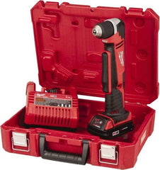 Milwaukee Tool - 18 Volt 3/8" Chuck Right Angle Handle Cordless Drill - 0-1500 RPM, Keyless Chuck, Reversible, 1 Lithium-Ion Battery Included - Best Tool & Supply