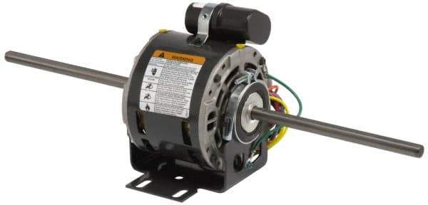 US Motors - 1/6 hp, OPAO Enclosure, Auto Thermal Protection, 1,075 RPM, 115 Volt, 60 Hz, Single Phase Permanent Split Capacitor (PSC) Motor - Size 48YZ Frame, Stud Mount, 3 Speed, Sleeve Bearings, 2.9 Full Load Amps, A Class Insulation, CCW Lead End - Best Tool & Supply