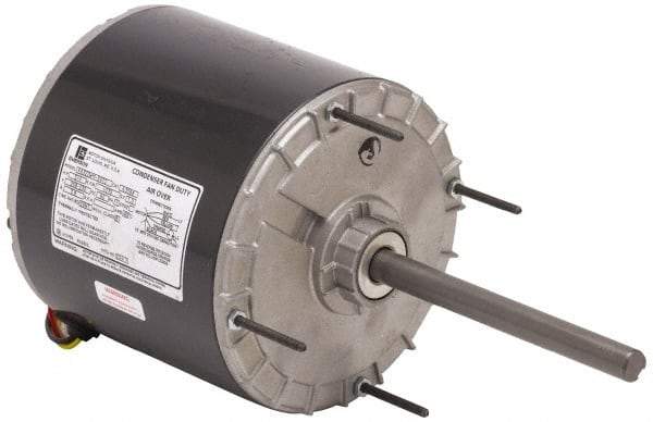 US Motors - 1/2 hp, OAO Enclosure, Auto Thermal Protection, 825 RPM, 208/230 Volt, 60 Hz, Single Phase Permanent Split Capacitor (PSC) Motor - Size 56Z Frame, Stud/Band Mount, 1 Speed, Ball Bearings, 3.6 Full Load Amps, B Class Insulation, Reversible - Best Tool & Supply