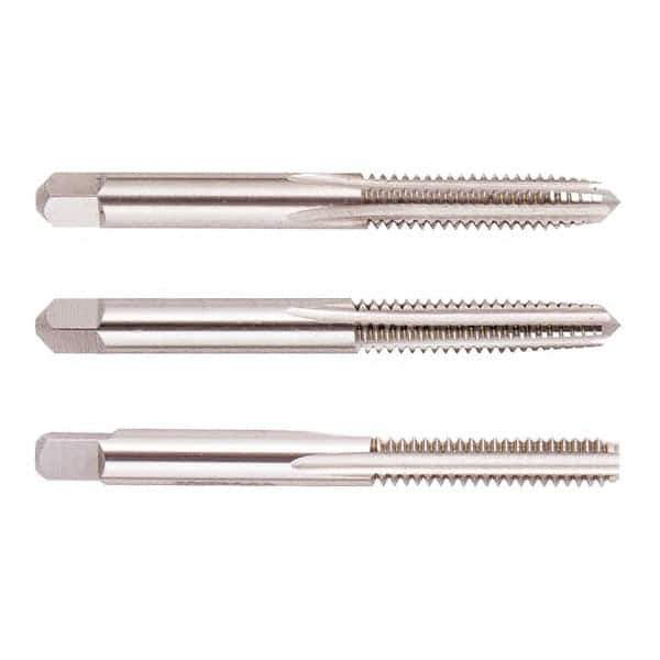 Regal Cutting Tools - 1/4-28 UNF, 4 Flute, Bottoming, Plug & Taper, Uncoated, Uncoated Finish, High Speed Steel Tap Set - 2-1/2" OAL, 1" Thread Length, 2B/3B Class of Fit - Best Tool & Supply