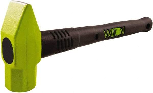 Wilton - 3 Lb Head Drop Forged Steel Ball Pein Hammer - Steel Handle with Grip, 16" OAL, Steel Rods Throughout for Added Strength - Best Tool & Supply