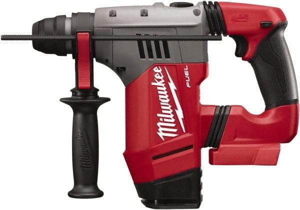 Milwaukee Tool - 18 Volt 1-1/8" SDS Plus Chuck Cordless Rotary Hammer - 0 to 5,000 BPM, 0 to 1,300 RPM, Reversible - Best Tool & Supply