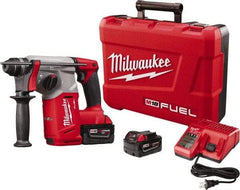 Milwaukee Tool - 18 Volt 1" SDS Plus Chuck Cordless Rotary Hammer - 0 to 4,900 BPM, 0 to 1,400 RPM, Reversible - Best Tool & Supply