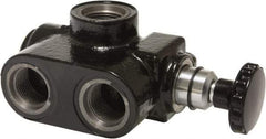 Parker - 30 GPM 3/4 Inlet Cast Iron Hydraulic Control Valve - 1-1/16 - 12 Thread, 3,000 psi, 4" Wide x 6.62" Long - Best Tool & Supply