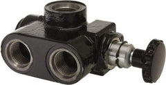 Parker - 30 GPM 3/4 Inlet Cast Iron Hydraulic Control Valve - 1-1/16 - 12 Thread, 3,000 psi, 4" Wide x 6.62" Long - Best Tool & Supply