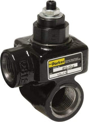 Parker - 25 GPM 3/4 Inlet Cast Iron Hydraulic Control Valve - 1-1/16 - 12 Thread, 5,000 psi, 2.24" Wide x 4.26" Long - Best Tool & Supply