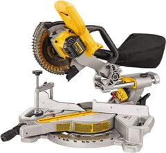 DeWALT - 4 Amp, 20 Volt, 3,750 RPM, 48° Left Single Bevel Sliding Miter Saw - 5/8" Arbor, 7-1/4" Blade Diam - Best Tool & Supply