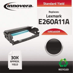 innovera - Black Drum - Use with Lexmark E260 D, 260 Dn, E260d, E260dn, E360 D, E360 Dn, E360d, E360dn, E460 D, E460 Dn, E460 Dw, E460d, E460dn, E460dw, E462 Dtn - Best Tool & Supply