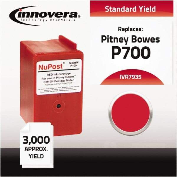 innovera - Red Ink Cartridge - Use with Pitney Bowes DM100i, DM200L, P700 Postage Meter - Best Tool & Supply