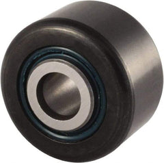 RBC Bearings - 5/16" Bore, 1-1/8" Roller Diam x 5/8" Roller Width, Carbon Steel Sealed Yoke Cam Follower - 3,000 Lb Dynamic Load Capacity, 0.6925" Overall Width - Best Tool & Supply