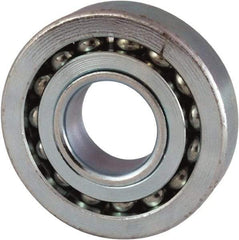 Nice - 1" Bore Diam, 2" OD, Open Unground Full Complement Radial Ball Bearing - 1/2" Wide, 1 Row, Round Bore, 1,737 Lb Dynamic Capacity - Best Tool & Supply