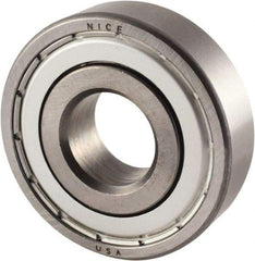 Nice - 3/4" Bore Diam, 2" OD, Double Shield Semi Ground Extra Light Radial Ball Bearing - 9/16" Wide, 1 Row, Round Bore, 1,350 Lb Static Capacity, 1,480 Lb Dynamic Capacity - Best Tool & Supply