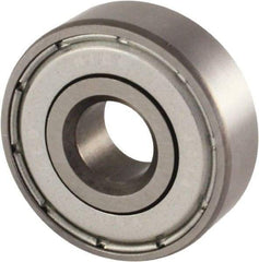 Nice - 5/8" Bore Diam, 1-3/4" OD, Double Shield Semi Ground Extra Light Radial Ball Bearing - 1/2" Wide, 1 Row, Round Bore, 1,025 Lb Static Capacity, 1,300 Lb Dynamic Capacity - Best Tool & Supply