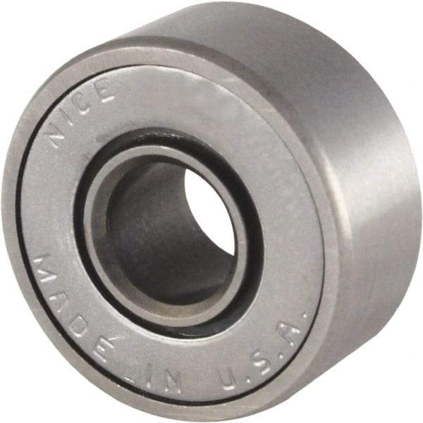 Nice - 7/16" Bore Diam, 29/32" OD, Double Seal Semi Ground Extra Light Radial Ball Bearing - 5/16" Wide, 1 Row, Round Bore, 300 Lb Static Capacity, 350 Lb Dynamic Capacity - Best Tool & Supply