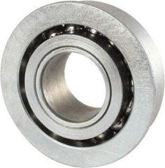 Nice - 5/8" Bore Diam, 1-1/2" OD, Open Unground Full Complement Radial Ball Bearing - 31/64" Wide, With Flange, 1 Row, Round Bore, 1,328 Lb Dynamic Capacity - Best Tool & Supply