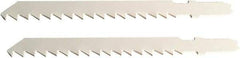 Disston - 3-1/8" Long, 6 Teeth per Inch, Carbon Steel Jig Saw Blade - Toothed Edge, 0.067" Thick, U-Shank, Raker Tooth Set - Best Tool & Supply