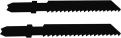 Disston - 2-3/4" Long, 14 Teeth per Inch, Carbon Steel Jig Saw Blade - Toothed Edge, 0.067" Thick, U-Shank, Raker Tooth Set - Best Tool & Supply