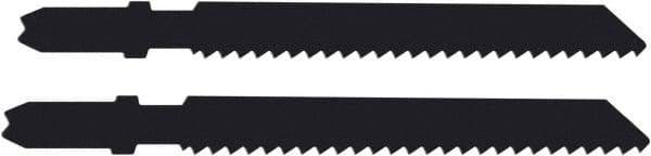 Disston - 3-1/8" Long, 10 Teeth per Inch, Carbon Steel Jig Saw Blade - Toothed Edge, 0.067" Thick, U-Shank, Raker Tooth Set - Best Tool & Supply