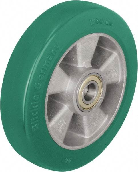 Blickle - 10 Inch Diameter x 1-31/32 Inch Wide, Polyurethane-Elastomer Blickle Softhane Caster Wheel - 1,760 Lb. Capacity, 1 Inch Axle Diameter, Ball Bearing - Best Tool & Supply