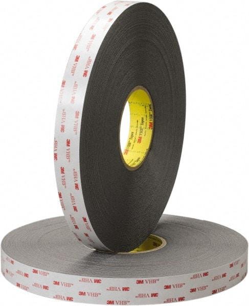 3M - 1" x 36 Yd Acrylic Adhesive Double Sided Tape - 45 mil Thick, Polyethylene Foam Liner, Series 5952WF - Best Tool & Supply