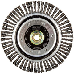 Norton - 6-7/8" OD, 5/8-11 Arbor Hole, Stringer Bead Carbon Wheel Brush - Best Tool & Supply