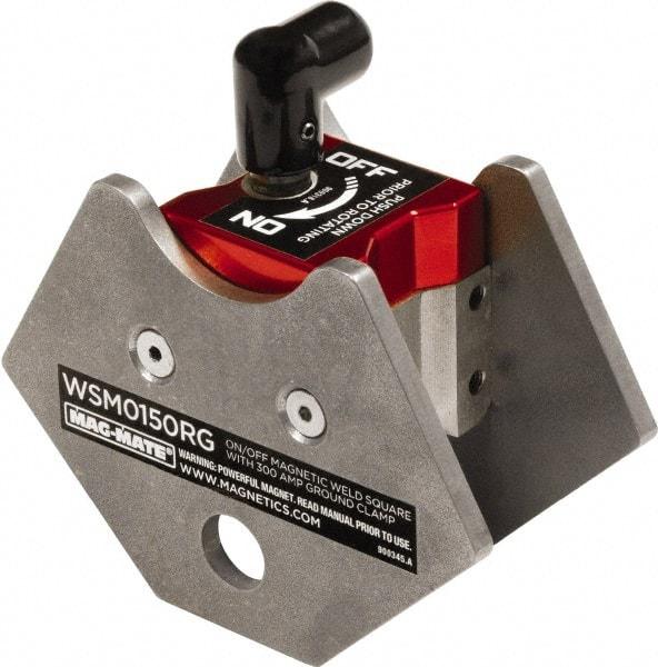 Mag-Mate - 1-15/16" Wide x 4" Deep x 3-3/4" High Rare Earth Magnetic Welding & Fabrication Square - 150 Lb Average Pull Force - Best Tool & Supply