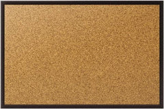 Quartet - 24" Wide x 18" High Open Cork Bulletin Board - Natural (Color) - Best Tool & Supply