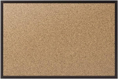 Quartet - 48" Wide x 36" High Open Cork Bulletin Board - Natural (Color) - Best Tool & Supply