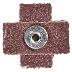 3″ × 3″ × 1 1/2″ Cross Pad 8-Ply 80 Grit 1/4-20 Eyelet Aluminum Oxide - Best Tool & Supply