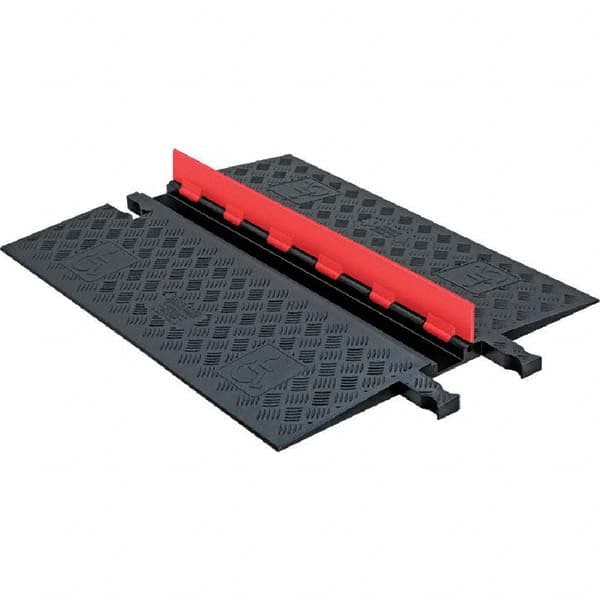 Checkers - On Floor Cable Covers Cover Material: Polyurethane Number of Channels: 1 - Best Tool & Supply