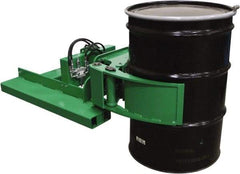 Valley Craft - 2,000 Lb Load Capacity, 30, 55 & 85 Gal Forklift Drum Handler - Steel Wheels - Best Tool & Supply