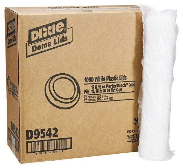 Dixie - Dixie Dome Drink-Thru Lids for 10-16 oz Hot Cups - White - Best Tool & Supply