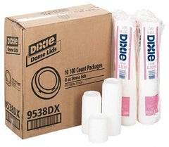 Dixie - Dixie Dome Drink-Thru Lids for 8 oz Hot Cups - White - Best Tool & Supply