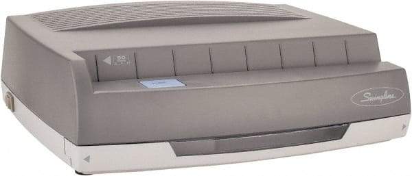 Swingline - Paper Punches Type: 50 Sheet Electric 3-Hole Punch Color: Beige - Best Tool & Supply