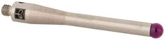 Renishaw - 0.2 Inch Ball Diameter, Stainless Steel Stem, M4 Thread, Ruby Point Ball Tip CMM Stylus - 1.3189 Inch Working Length, 0.1772 Inch Stem Diameter, 1.9685 Inch Overall Length - Best Tool & Supply