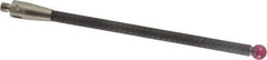 Renishaw - 0.24 Inch Ball Diameter, Carbon Fiber Stem, M4 Thread, Ruby Point Ball Tip CMM Stylus - 3-31/64 Inch Working Length, 0.1772 Inch Stem Diameter, 3-15/16 Inch Overall Length - Best Tool & Supply