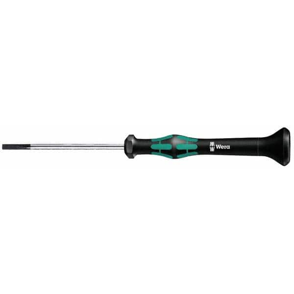 Wera - 1mm Blade Width, 137mm OAL, Precision Slotted Screwdriver - Best Tool & Supply