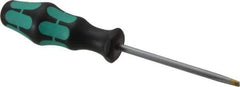 Wera - 205mm OAL Precision Slotted Screwdriver - 100mm Blade Length, Round Shank, Ergonomic Handle - Best Tool & Supply