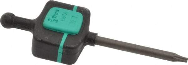 Wera - T6 Torx Key - Flag-Style, Alloy Steel, 1-19/64" Length Under Head, 62mm OAL - Best Tool & Supply