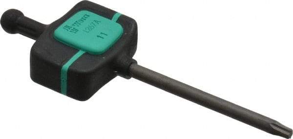 Wera - T8 Torx Key - Flag-Style, Alloy Steel, 1-37/64" Length Under Head, 62mm OAL - Best Tool & Supply