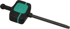 Wera - T10 Torx Key - Flag-Style, Alloy Steel, 1-37/64" Length Under Head, 62mm OAL - Best Tool & Supply