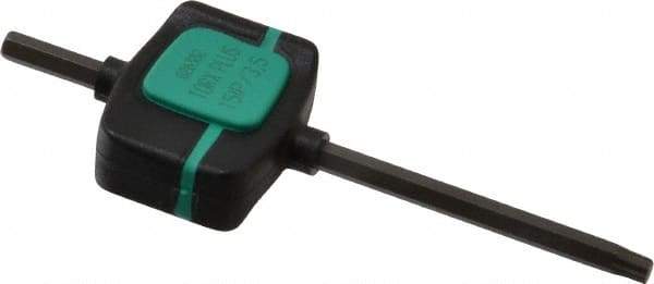 Wera - IP15 Torx Key - Flag-Style, Alloy Steel, 1-19/64" Length Under Head, 62mm OAL - Best Tool & Supply