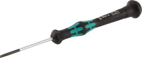 Wera - 2.5mm Blade Width, 147mm OAL, Precision Slotted Screwdriver - 50mm Blade Length, Round Shank, Ergonomic Handle - Best Tool & Supply