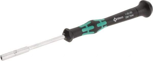 Wera - 7/64" Solid Shaft Precision Nutdriver - Ergonomic Handle, 6-1/4" OAL - Best Tool & Supply